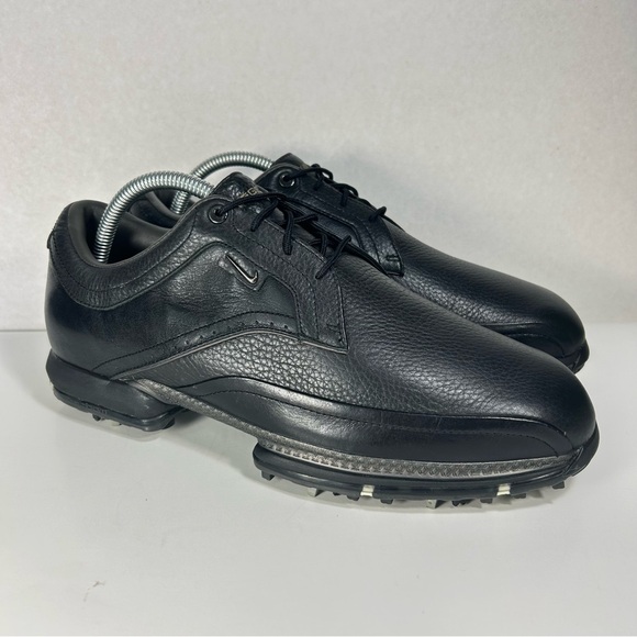 Nike Touring Premium Golf Black Leather Shoe 379221-091; Mens 9.5 Wide; Like New - Picture 3 of 16